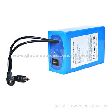 12V DC 7800mAh Lithium-ion battery pack, rechargeable with EU/UK/US plug charger for LED light